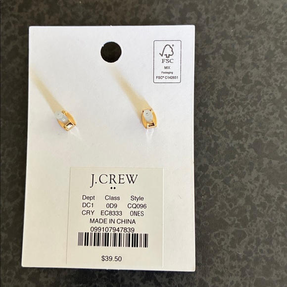 J. Crew Gold and Crystal Knot Earrings - Picture 3 of 4